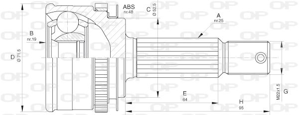 OPEN PARTS Nivelsarja, vetoakseli CVJ5618.10